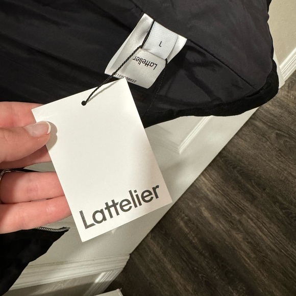 Lattelier “Midi Length Puffer Jacket” Black Size L - Picture 5 of 7